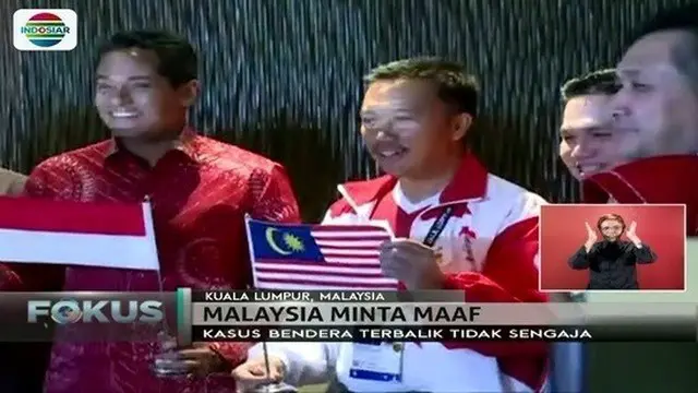 Pemerintah Malaysia meminta maaf kepada seluruh rakyat Indonesia atas insiden Bendera Merah Putih terbalik.