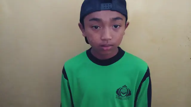 Hengky Kurniawan (12) korban selamat longsor Sukabumi. (Liputan6.com/Ady Anugrahadi)