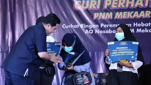 Menteri BUMN Erick Thohir Sapa dan Curi Perhatian PNM Mekaar