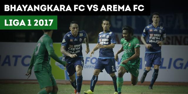 VIDEO: Highlights Liga 1 2017, Bhayangkara FC vs Arema FC 2-1