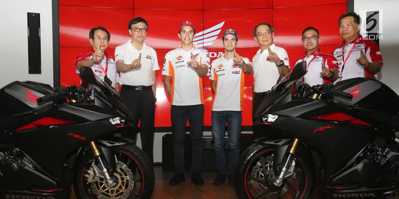 Pembalap MotoGP Marc Marquez dan Dani Pedrosa Kampanyekan Keselamatan Berkendara