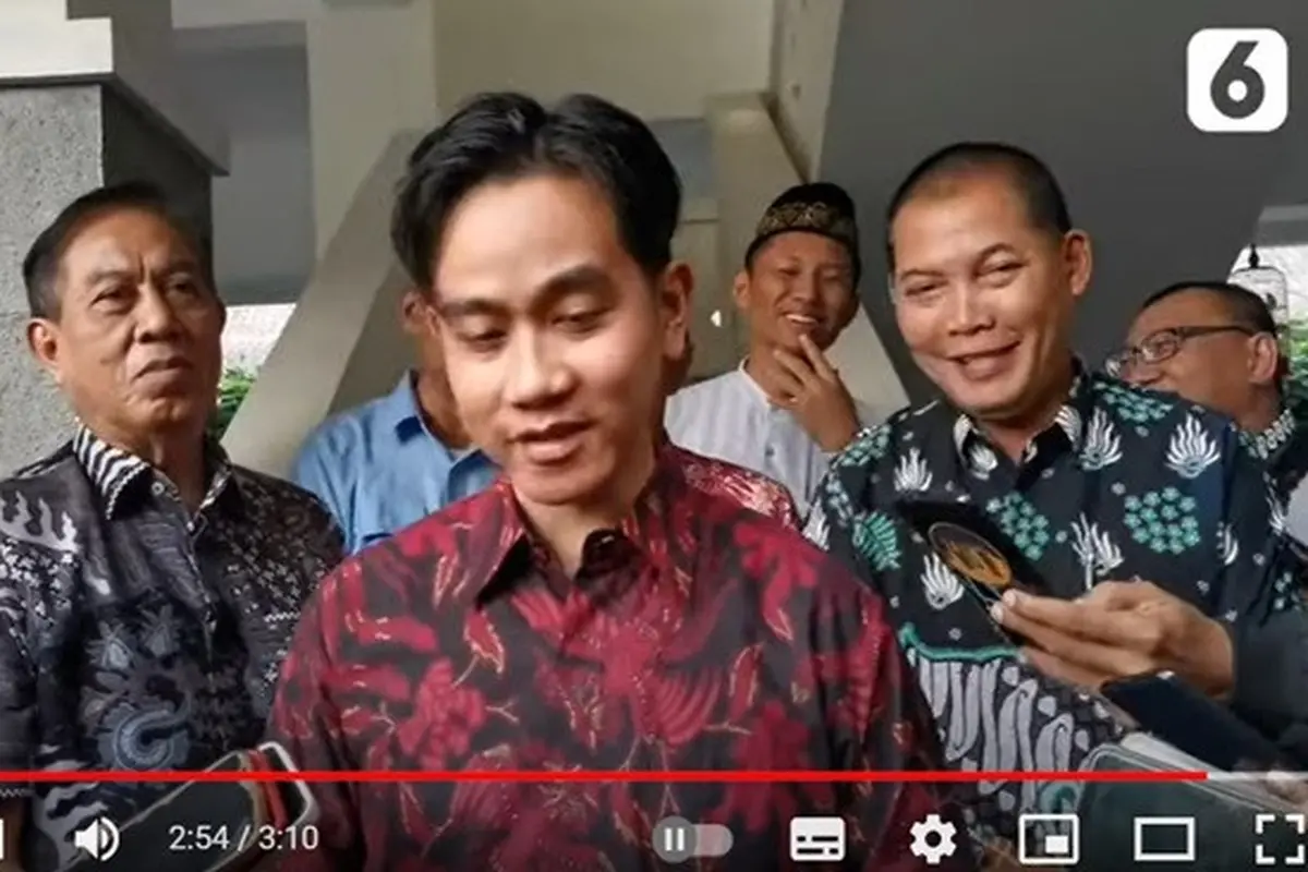 Wakil presiden terpilih Pemilu 2024, Gibran Rakabuming Raka. (YouTube Liputan6)