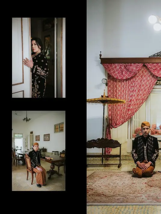 Kali ini, Nessie Judge dan Andryan Gama, menjelma jadi pasangan ningrat dengan busana adat Jawa [@nessiejudge]