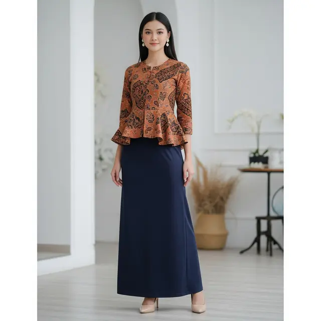 Model Batik Wanita Maxi Skirt. Foto: Gemini