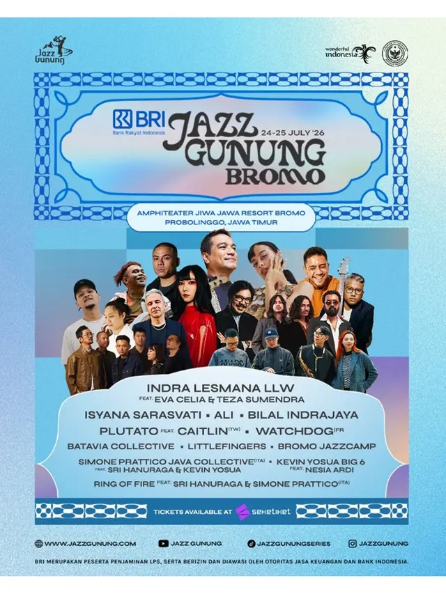 BRI Jazz Gunung Series 2026 Hadirkan Harmoni Musik, Alam, dan Budaya, Simak Jadwal serta Harga Tiketnya