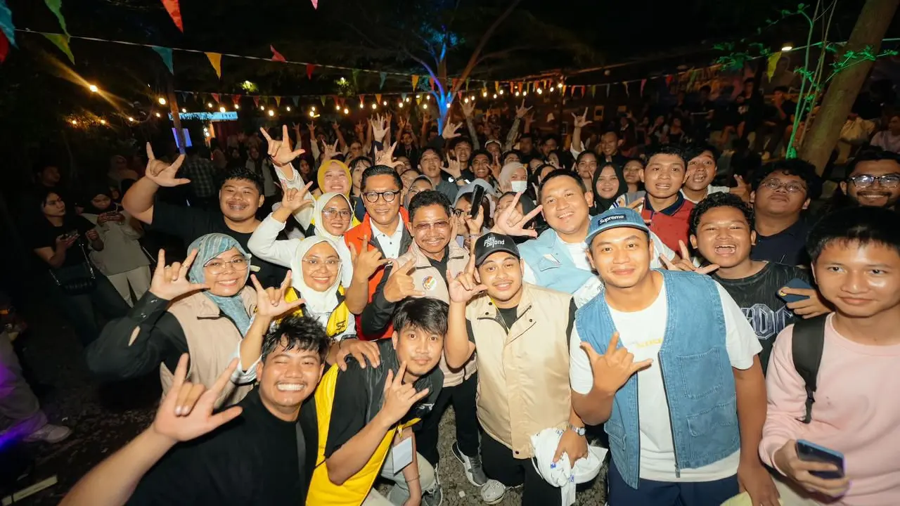 Pasangan calon Wali Kota dan Wakil Wali Kota, Sachrudin-Maryono kumpul bareng anak muda di Kota Tangerang.