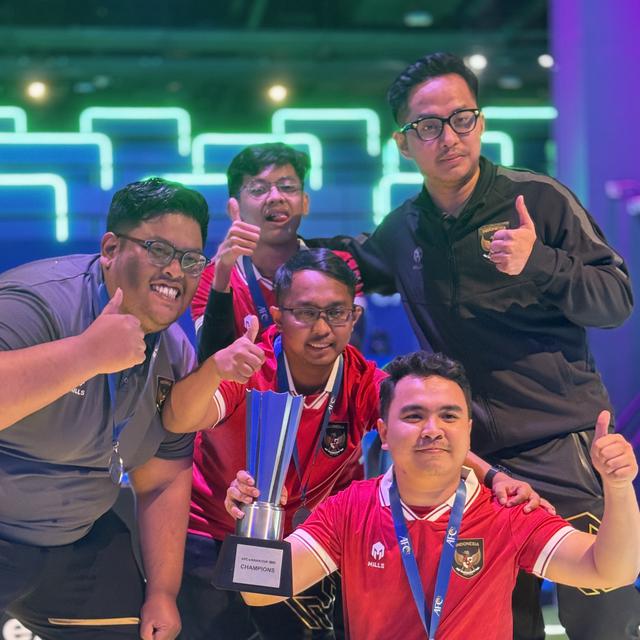 eTimnas Indonesia menjuarai Piala Asia eFootball 2023.