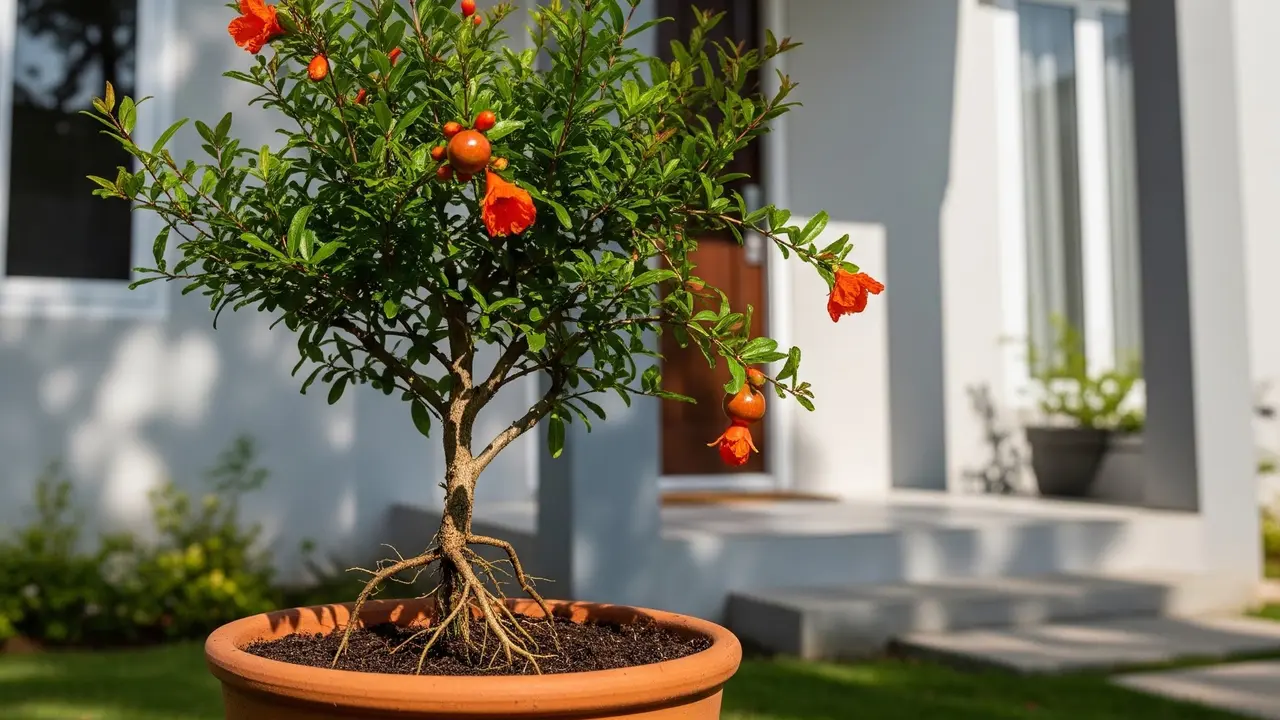 Pohon Buah Mini Ini Bikin Depan Rumah Minimalis Type 45 (Image by Gemini AI)