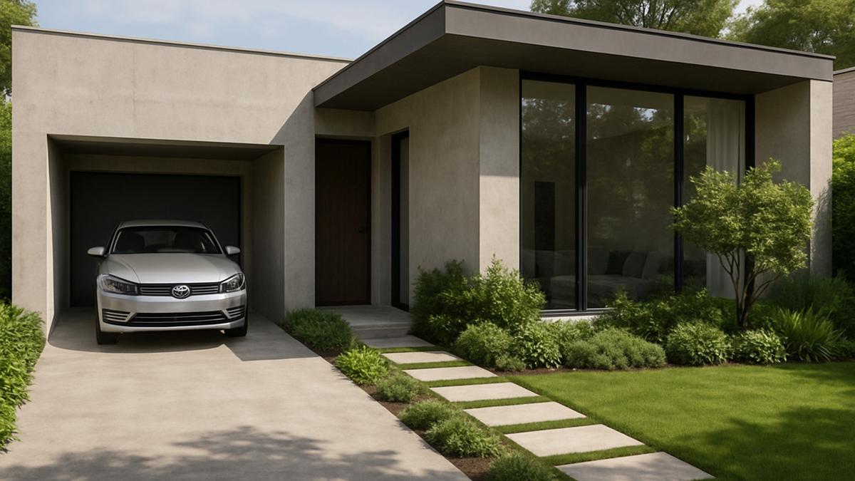 8 Desain Rumah L-Shape 2025 dengan Garasi dan Taman Depan yang Menarik