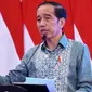 Presiden Joko Widodo (Jokowi) memberikan pengarahan kepada Peserta Program Pendidikan Singkat Angkatan (PPSA) XXIV dan Alumni Program Pendidikan Reguler Angkatan (PPRA) LXV Tahun 2023 Lembaga Ketahanan Nasional RI di Istana Negara, Provinsi DKI Jakarta, Rabu, 4 Oktober 2023. (Dok Sekretariat Kabinet RI)