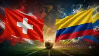 Ilustrasi Swiss Vs Kolombia, 16 besar Piala Dunia 2026. (Bola.com/AI)