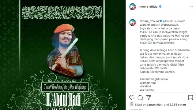 Rhoma Irama (Foto: Instagram/@rhoma_official)