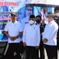 Menteri Kelautan dan Perikanan Sakti Wahyu Trenggono mendampingi Wakil Presiden RI Ma'ruf Amin melepas ekspor 1,4 ton tuna segar ke Jepang dari Biak Numfor pada Jumat (2/12/2022).