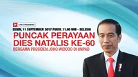 Live Streaming Orasi Ilmiah Presiden Jokowi di Unpad. (Liputan6.com/Triyasni)