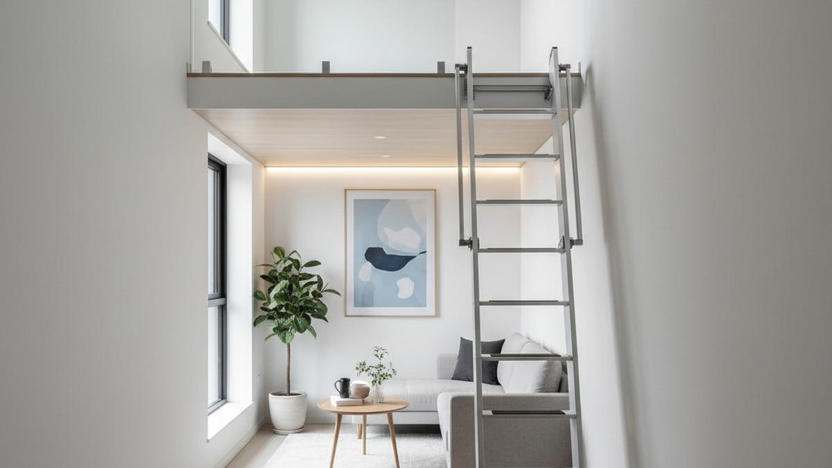 6 Model Tangga Lipat Mezzanine untuk Ruang Sempit, Desain Praktis yang Estetis
