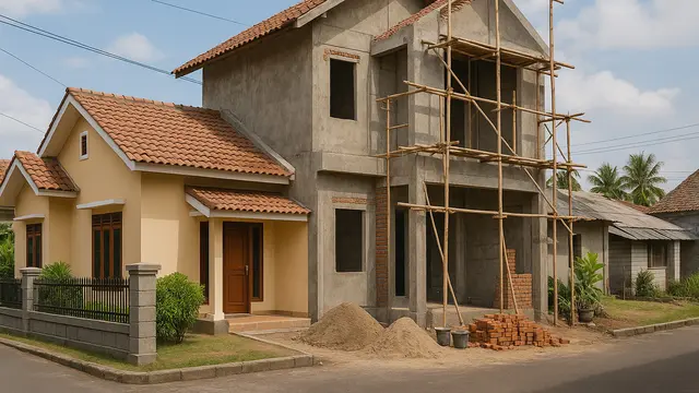 Model Renovasi Rumah 1 Lantai Jadi 2 Lantai/Ilustrasi gambar oleh AI