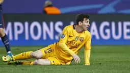 Lionel Messi menempati urutan ke-3 top skor sementara La Liga Spanyol dengan jumlah gol 23. (Reuters/Juan Medina)