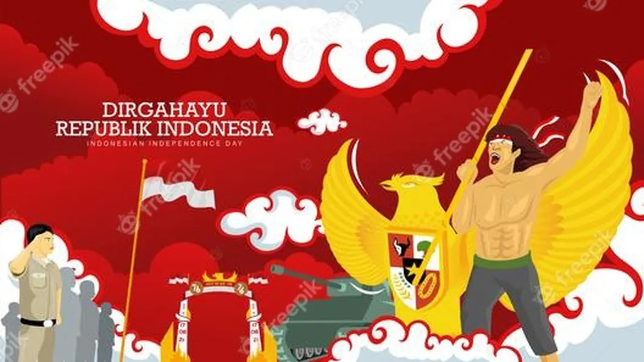 Ilustrasi hari kemerdekaan Republik Indonesia