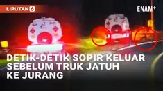 Insiden menegangkan dialami seorang sopir truk solar yang viral baru-baru ini. Sopir tiba-tiba lompat keluar dari truknya ketika melintasi jalan menanjak dan menurun pada malam hari. Detik-detik insiden terekam oleh kamera dashboard mobil di belakang...