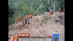 Tim SAR gabungan pantang menyerah cari korban longsor di Pinto Pohan Meranti, Toba Samosir.