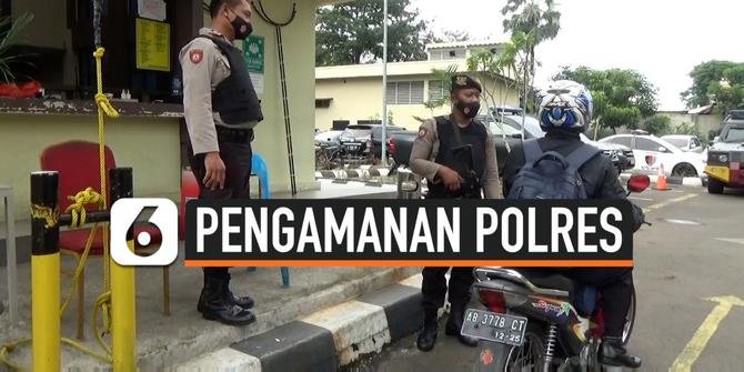 VIDEO: Mapolres Metro Jakpus Dijaga Polisi Bersenjata