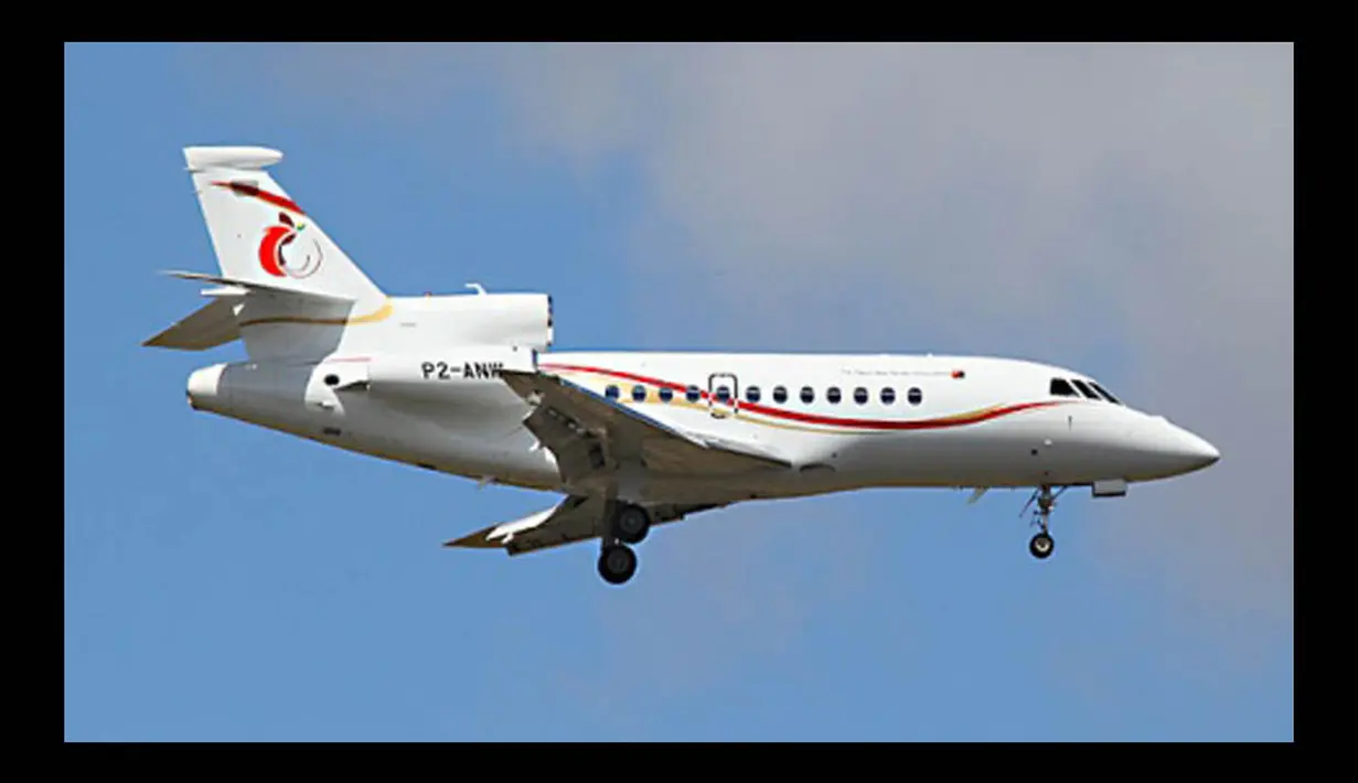 Selasa (29/11/11), radar Lanud Sjamsuddin Noor Banjarmasin mendeteksi sebuah pesawat P2-ANW Dassault Falcon 900EX yang ditumpangi Wakil PM Papua Nugini Belden Namah terbang tanpa izin melintasi wilayah udara Indonesia. (Istimewa)