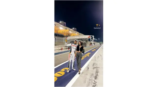 Temani Balapan di Bahrain, Ini 6 Potret Kedekatan Anya Geraldine dan Sean Gelael