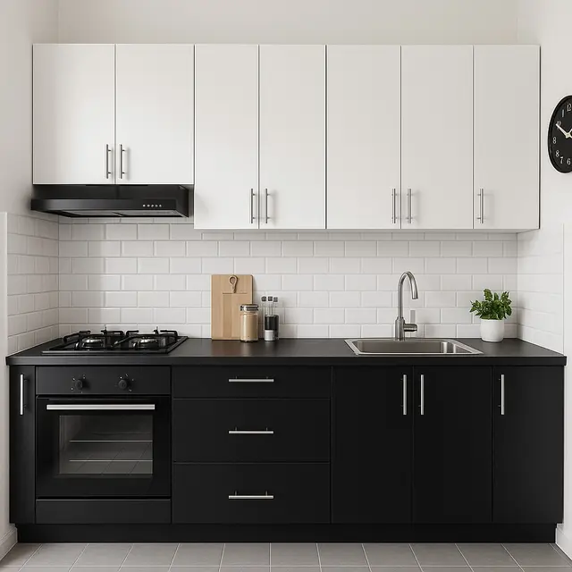 Model Dapur Rumah Type 36 Sederhana dengan Kabinet Gantung