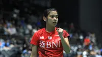 Tunggal putri Indonesia Gregoria Mariska Tunjung melaju ke perempat final Australia Open 2022 setelah&nbsp;menang atas&nbsp;Supanida Katethong asal Thailand 21-15 dan 21-9 di Quay Centre, Sydney Olympic Park, Sydney, Kamis (17/11) sore WIB. (foto: PBSI)