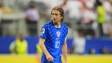 Pemain Kroasia Luka Modric (10) beraksi saat laga Grup L Piala Dunia 2026 antara Inggris vs Kroasia di Arlington, Texas, dekat Dallas, Rabu, 17 Juni 2026. (AP Photo/Julio Cortez)