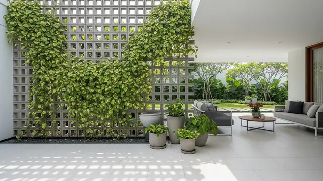 7 Model Teras Roster dengan Tanaman Rambat, Sejuk Alami dan Estetik untuk Tampilan Rumah Modern