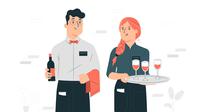 Ilustrasi pelayan. (Photo created by storyset on www.freepik.com)