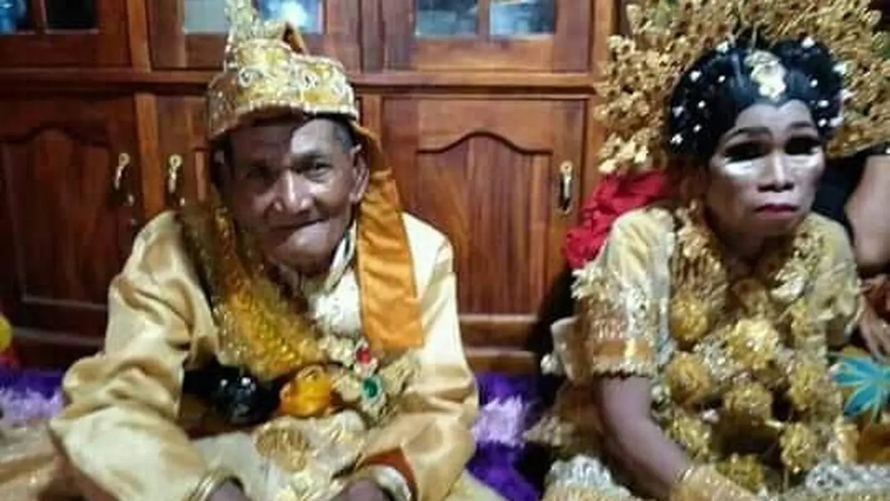 Salimung dan Endang, pasangan lanjut usia yang baru saja menikah (Istimewa)