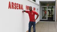 Striker anyar Arsenal Alexandre Lacazette. (twitter.com/Arsenal)