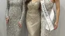 Cathy juga berfoto bersama Direktur Miss Universe Indonesia didampingi Miss Universe yang mengenakan gaun serupa. [Instagram/@cathysharon]