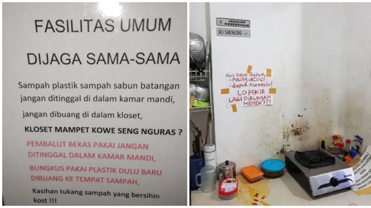 6 Tulisan Peringatan Jaga Kebersihan di Kos Ini Bikin Tepuk Jidat, Sering Diabaikan