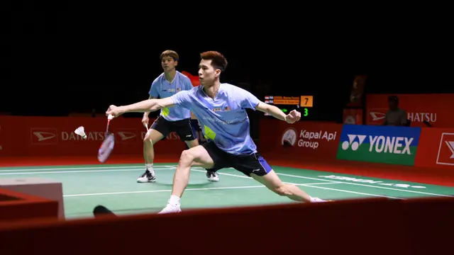 FOTO: Kevin/Marcus Melaju ke Final Indonesia Masters 2021
