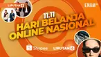 Rayakan Harbolnas 11.11 di Shopee bareng Liputan6.com!?Kamu bisa nikmatin diskon gila-gilaan dari brand-brand ternama dunia seperti Tommy Hilfiger, Ray-Ban, Calvin Klein, Adidas, dan banyak lainnya!