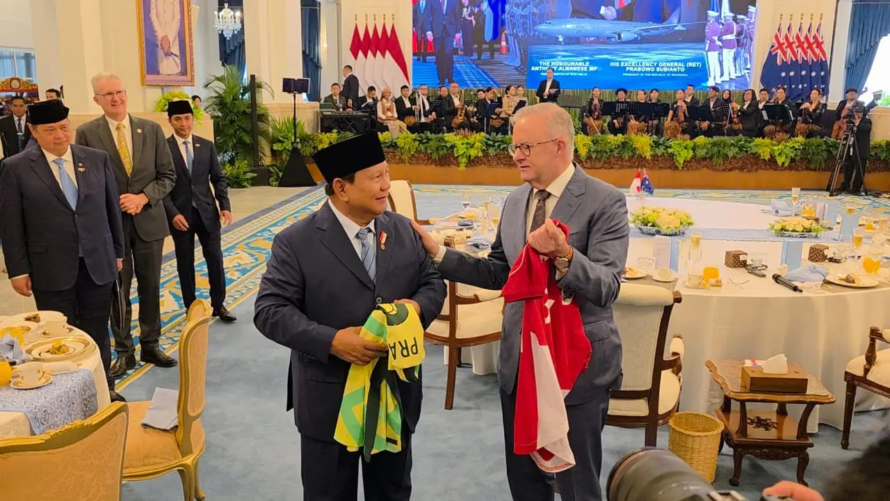 Pertemuan Presiden Prabowo Subianto dan Perdana Menteri (PM) Australia, Anthony Albanese di Istana Merdeka Jakarta, Kamis (15/5/2025).