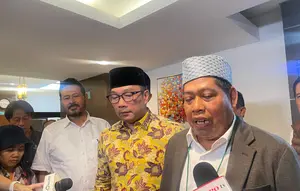 Aktivis masjid, kiai dan ulama-ulama di DKI Jakarta yang tergabung dalam komunitas Sahabat Jakarta, secara resmi mendeklarasikan dukungan untuk bakal pasangan calon gubernur dan wakil gubernur Jakarta Ridwan Kamil (RK)-Suswono di Pilkada 2024 (Istimewa)