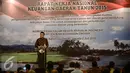 Mendagri Tjahjo Kumolo memberikan sambutan saat pembukaan Rapat Kerja Nasional Keuangan Daerah Tahun 2015 di Jakarta, Kamis (2/7/2015). Wakil Presiden Jusuf Kalla hadir untuk membuka acara tersebut. (Liputan6.com/Faizal Fanani)