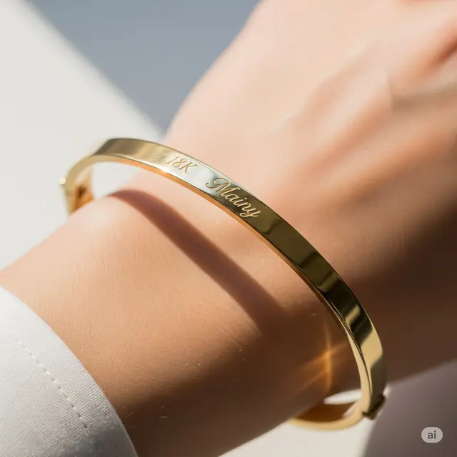 Model Gelang Nama Emas. Foto: Gemini