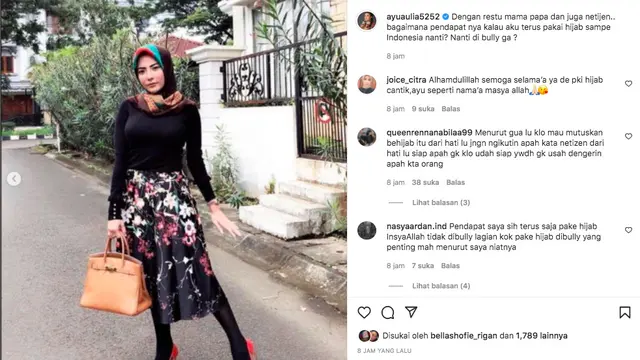 Ayu Aulia Minta Restu Warganet untuk Terus Berhijab Sesampainya di Indonesia (instagram.com/ayuaulia5252)