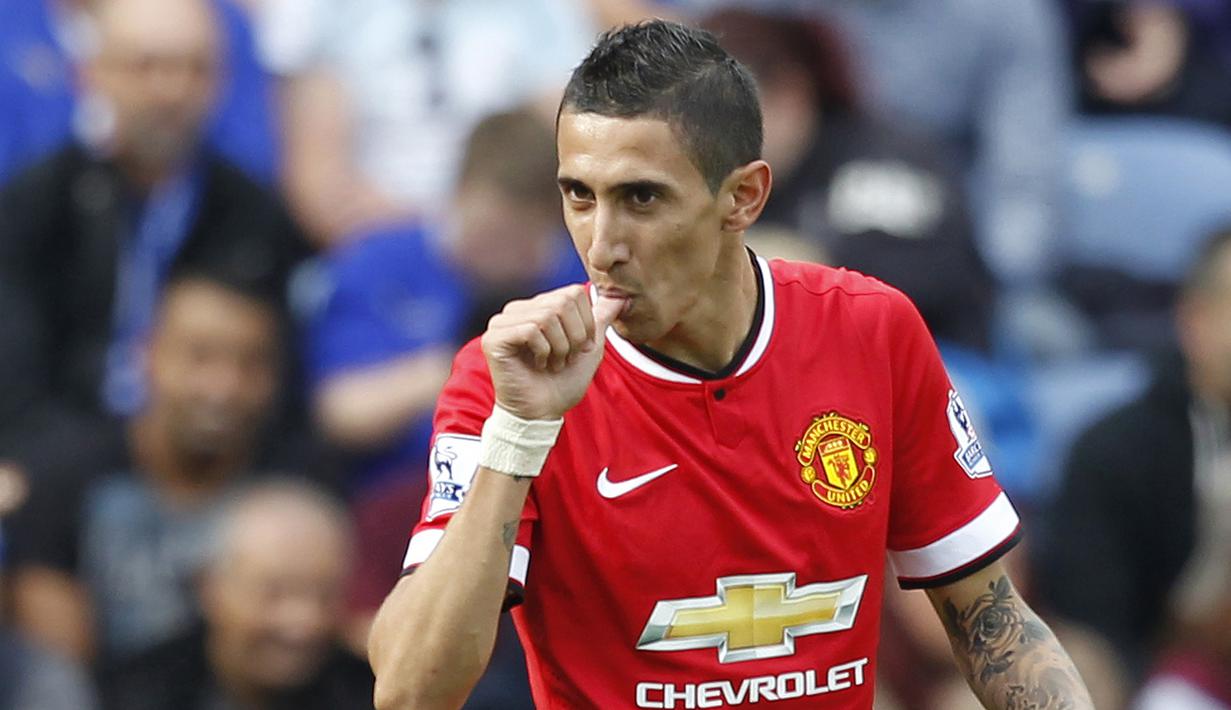 Angel Di Maria (63 juta euro) - Angel Di Maria hanya semusim bersama Manchester United. Pemain Argentina ini dilepas Manchester United ke PSG dengan transfer mencapai 63 juta euro pada 2015. (AFP/Ian Kington)