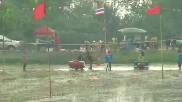 Balapan Ttraktor kerap diselengarakan setahun sekali di sebuah desa di Bangkok Thailand untuk merayakan panen padi. Diikuti 40 petani tahun ini pemenang mendapat hadiah 56 Dolar Amerika