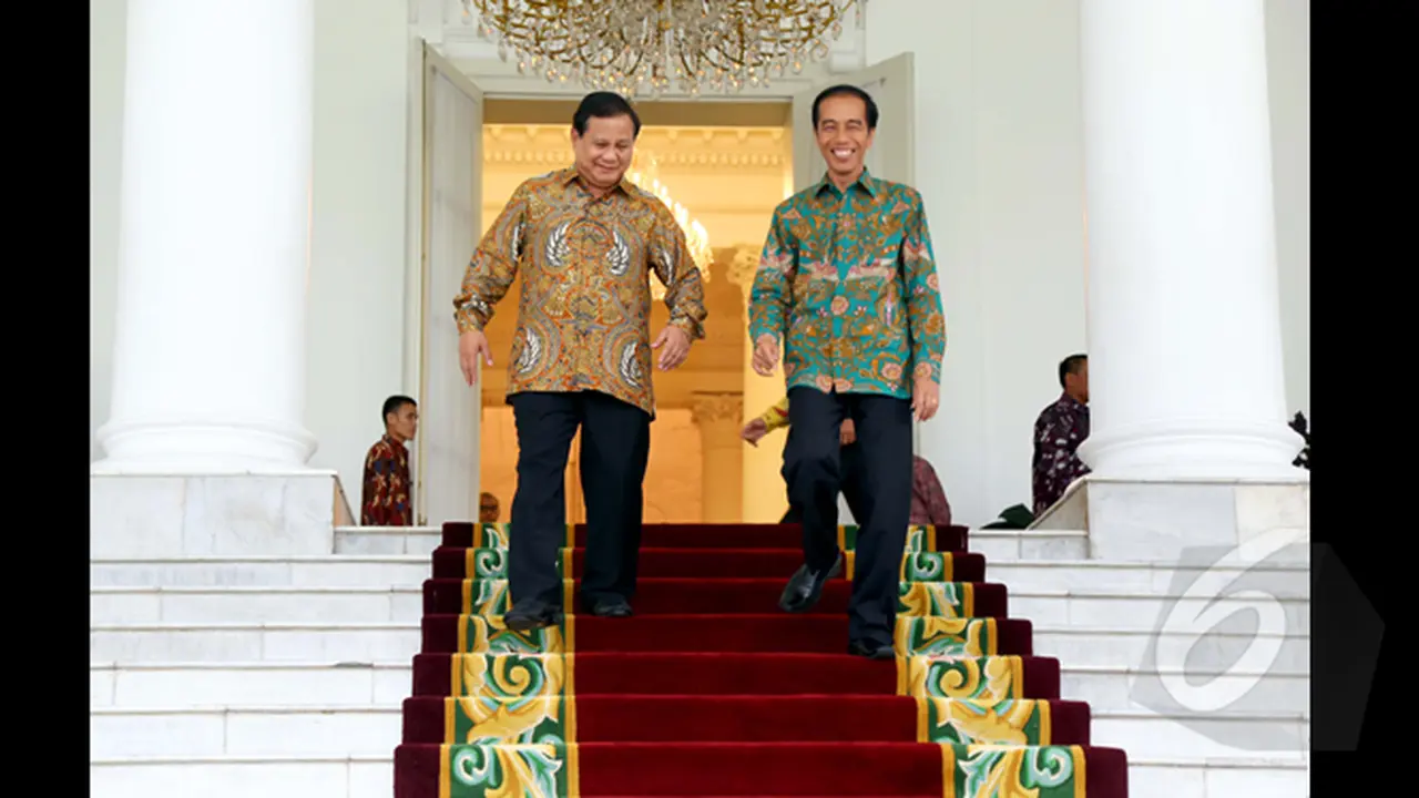 Jokowi dan Prabowo Tampak Akur di Istana Bogor