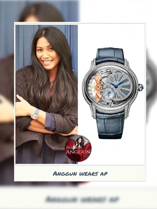 Anggun terlihat mengenakan Audemars Piguet Millenary, jam tangan ini berharga Rp 885 juta. (Foto: instagram.com/fashion.anggun)