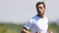 Claudio Marchisio meminta rekan-rekannya untuk fokus pada dua laga penentuan yang akan dijalani Juventus. (AFP/Marco Bertorello)