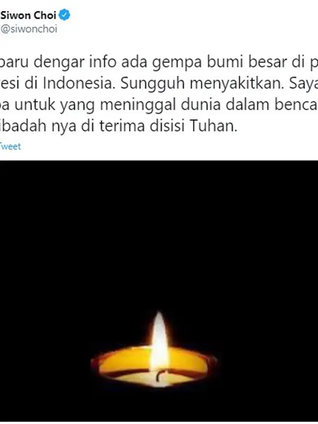 Siwon doakan korban gempa Sulbar