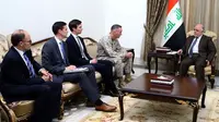 Rombongan Jared Kushner saat mengadakan pertemuan dengan PM Irak Haider al-Abadi (Office of the Iraqi Prime Minister)